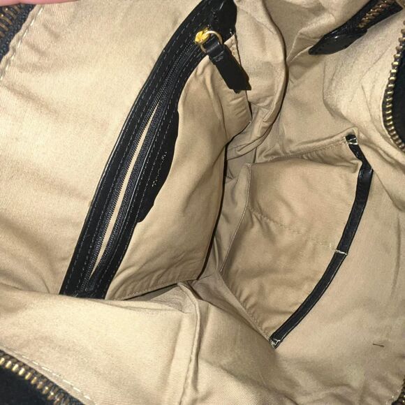 Tahari Black Pebbled Leather Hobo - Picture 8 of 8